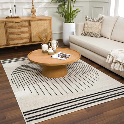 Angus Black&amp;White Geometric Area Rug