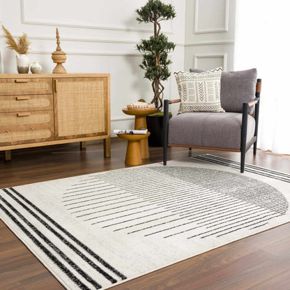Angus Black&amp;White Geometric Area Rug