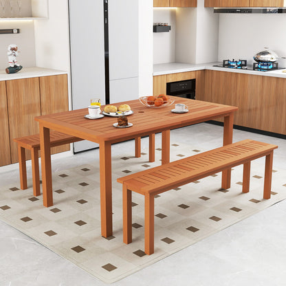 Outdoor Solid Wood Dining Table for 6