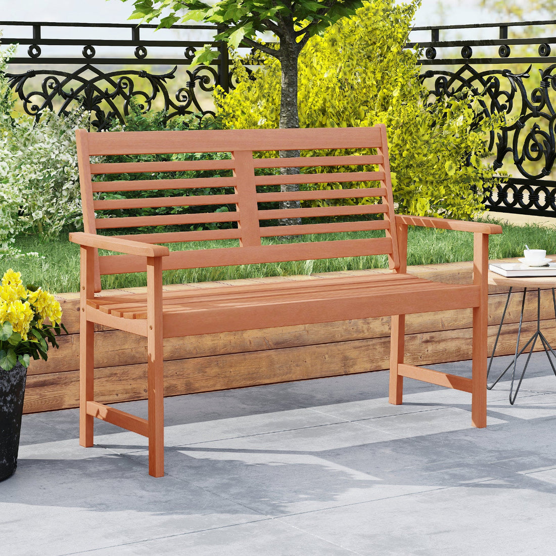 Solid Wood Outdoor Bench