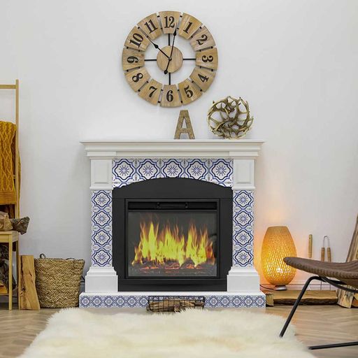 Blue and White Pattern Decorative Tile - Model A4