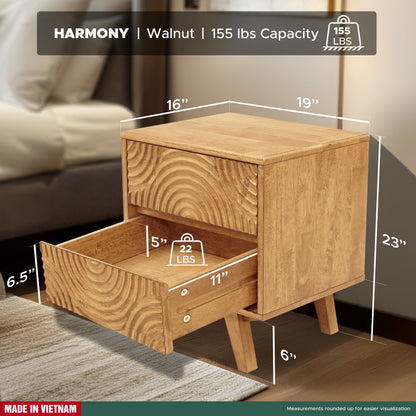 Acacia Harmony Nightstand - 3 Colors