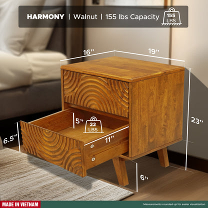 Acacia Harmony Nightstand - 3 Colors