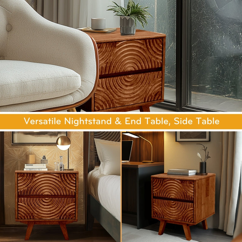 Acacia Harmony Nightstand - 3 Colors