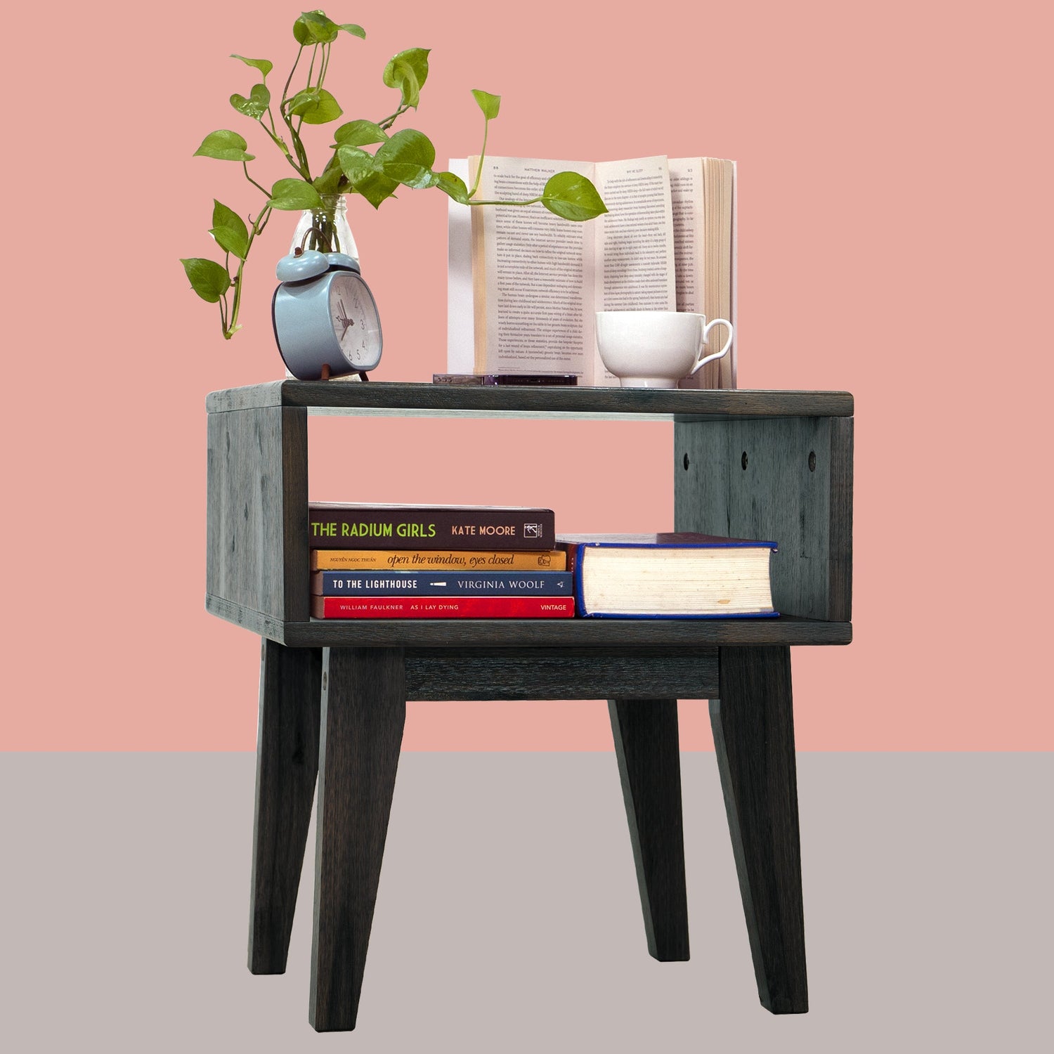 Serena Solid Acacia Wood Nightstand - 6 Colors