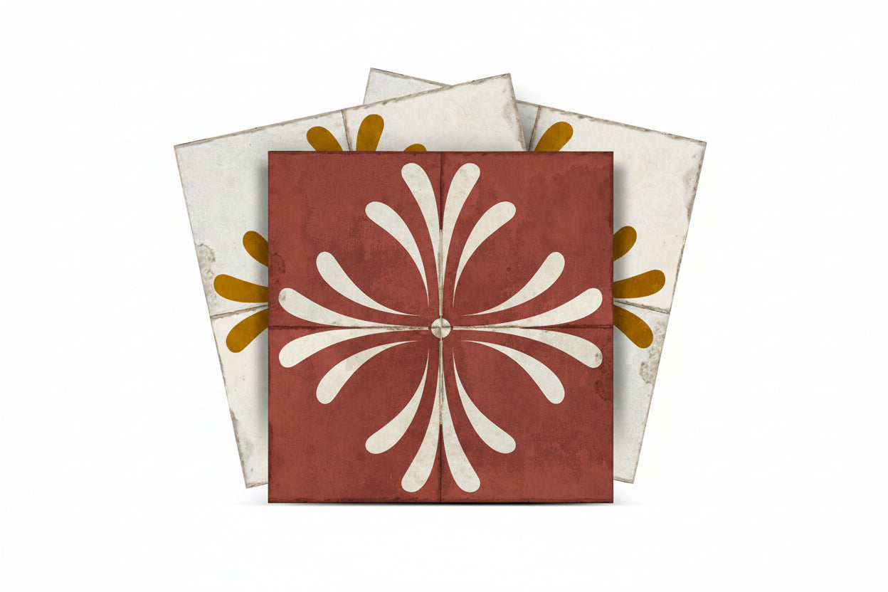 Vintage Design Rust/Gold Multi - Model R1017