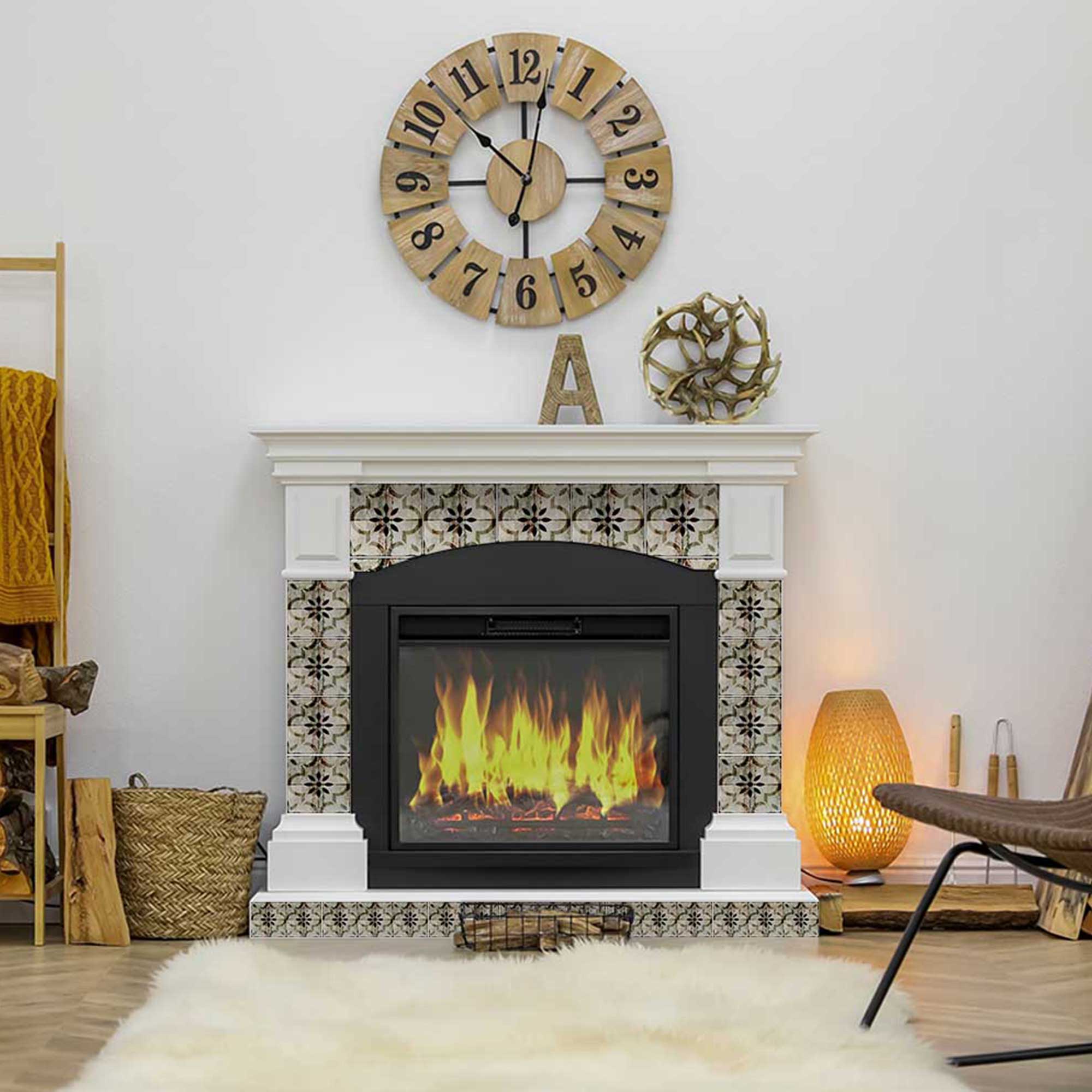 Bronze with Black Pattern Decorative Tile - Model R25