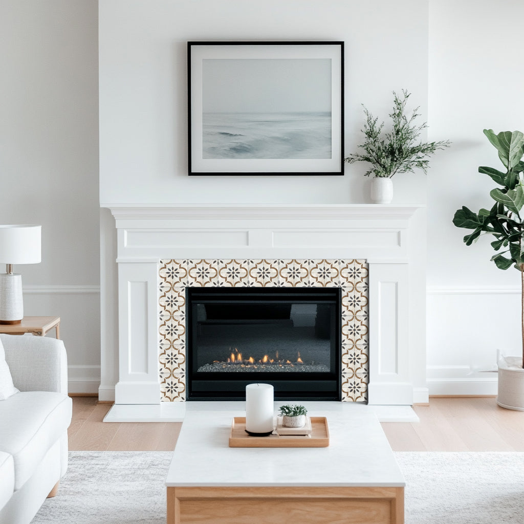 Vintage Rustic Bronze and Gray Pattern Tile - Model R99