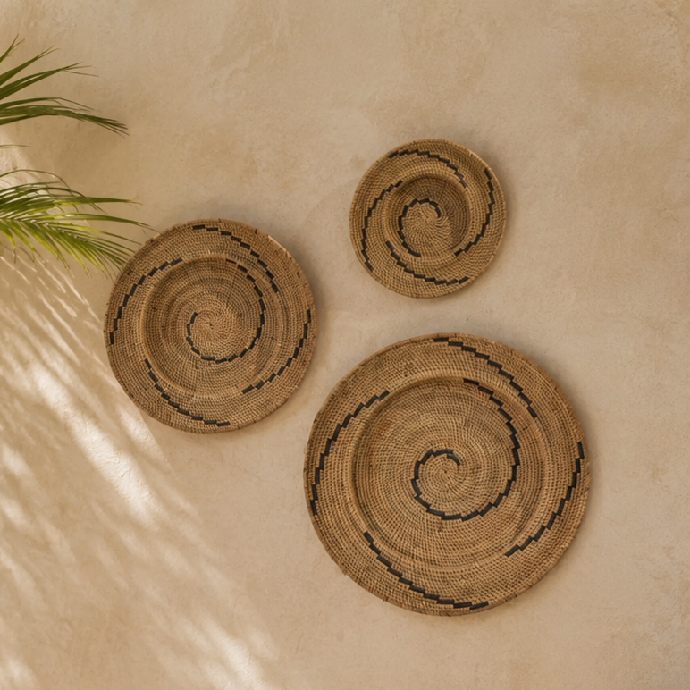 Rama Natural Wall Baskets