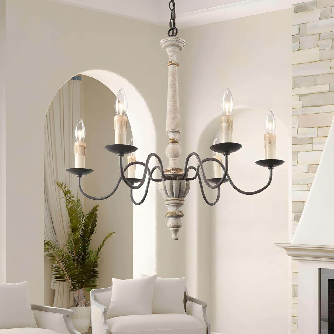Rustic Candlestick Chandelier