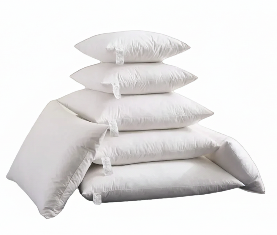 100% Cotton Goose Down Pillows - Multiple Sizes