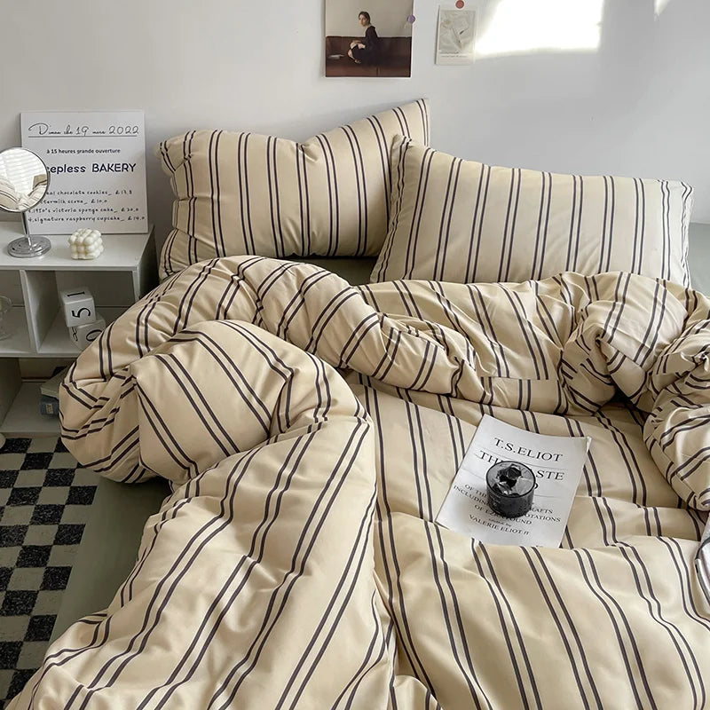 Striped Duvet Sets - 4 Colors