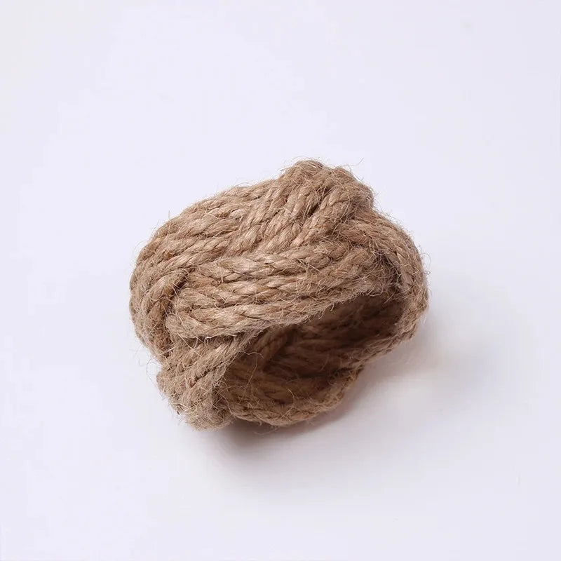 Natural Burlap Napkin Rings - 6/12/18 Piece Set