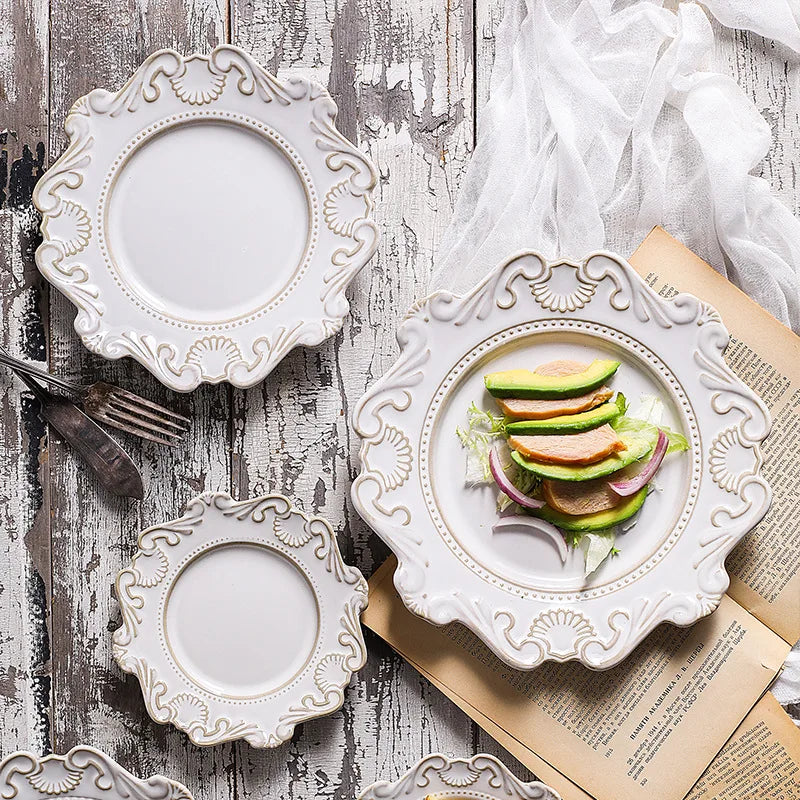 French Style Porcelain Dinnerware - 2 Colors