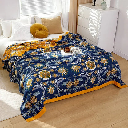 Boho Mandala Reversible Gauze Blankets - 100% Cotton - Multiple Colors