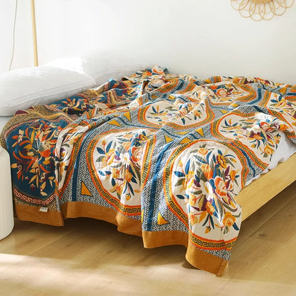 100% Cotton Colorful Gauze Blankets