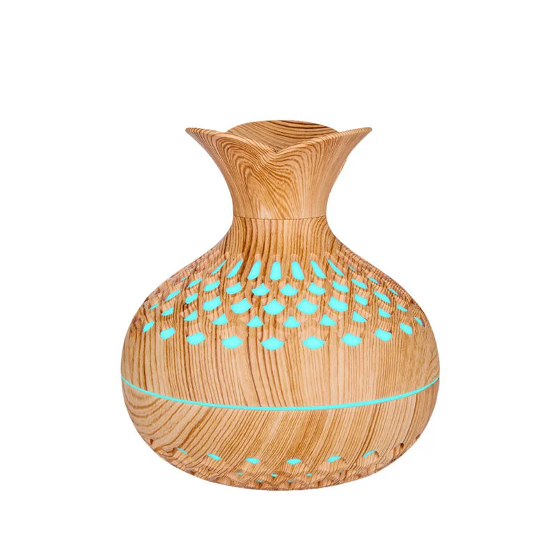 Wood Grain Mini Vase Humidifier/Essential Oil Diffuser