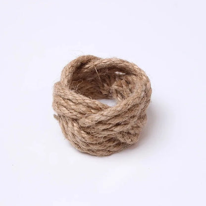 Natural Burlap Napkin Rings - 6/12/18 Piece Set