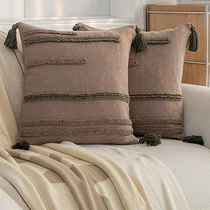 Green &amp; Coffee Cushion Covers - 6 styles