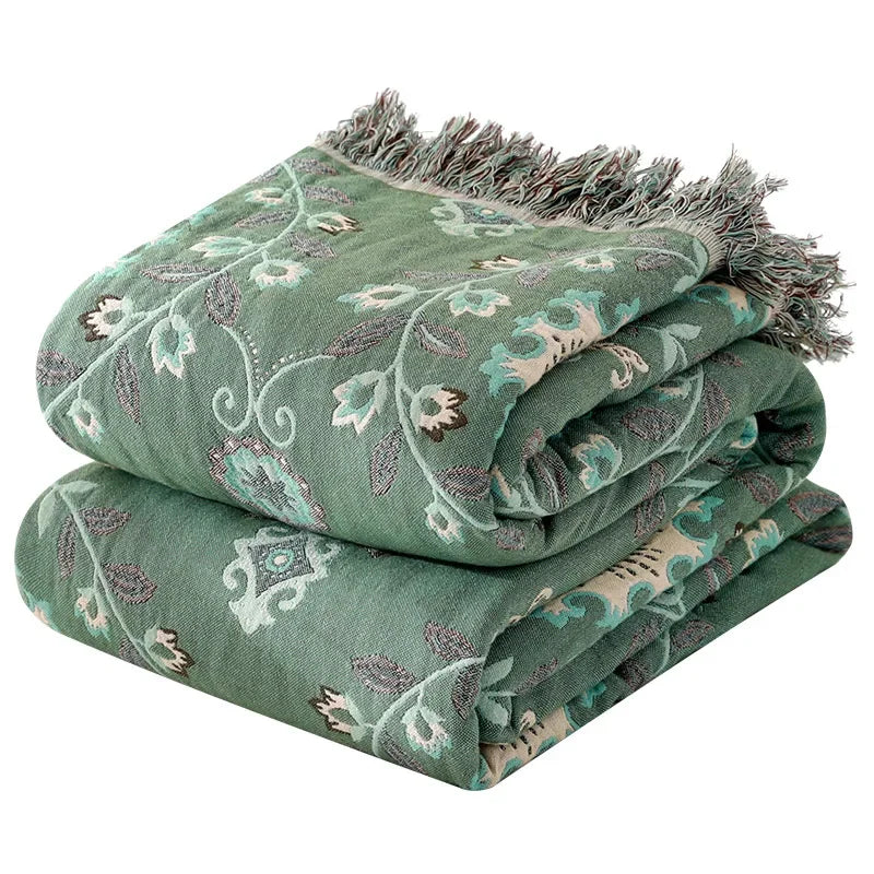 100% Cotton Reversible Throw- Multiple Colors