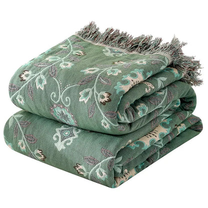 100% Cotton Reversible Throw- Multiple Colors