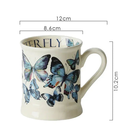 European Floral Porcelain Mugs
