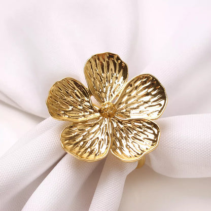 6 Piece Blossom Napkin Rings - 4 Colors