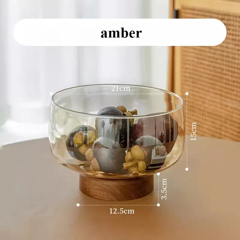 Amber Acacia Glass Bowl