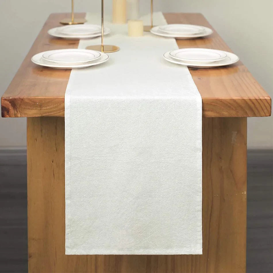 100% Cotton Table Runner in Pink or White - Multiple Sizes