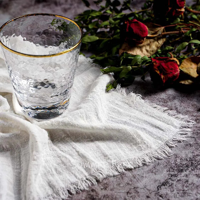 Large Rustic Cotton Gauze  Napkins - 10 Pc - Multiple Colors