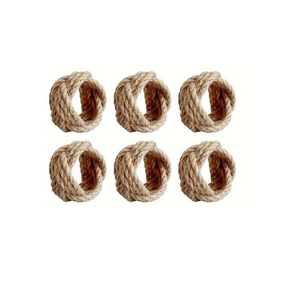 Natural Burlap Napkin Rings - 6/12/18 Piece Set