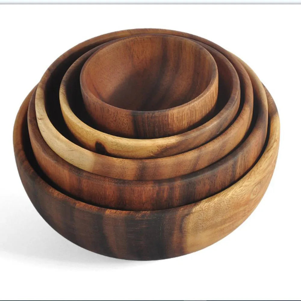 Acacia Wood Serving Bowls - Multiple Sizes