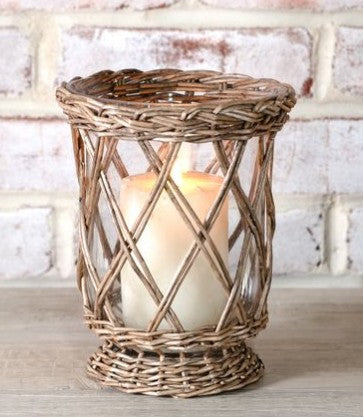 Willow Wrapped Candle Holder - 2 Sizes
