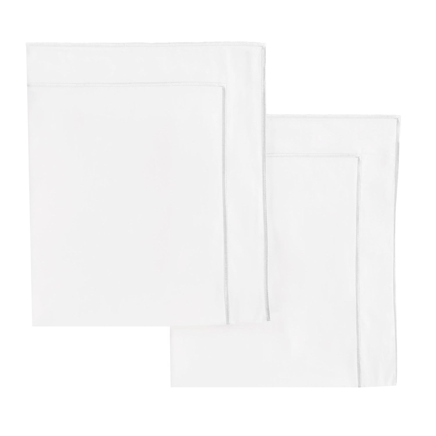 600 Thread Count Framed Sateen Embroidered Cotton Euro Sham Pair