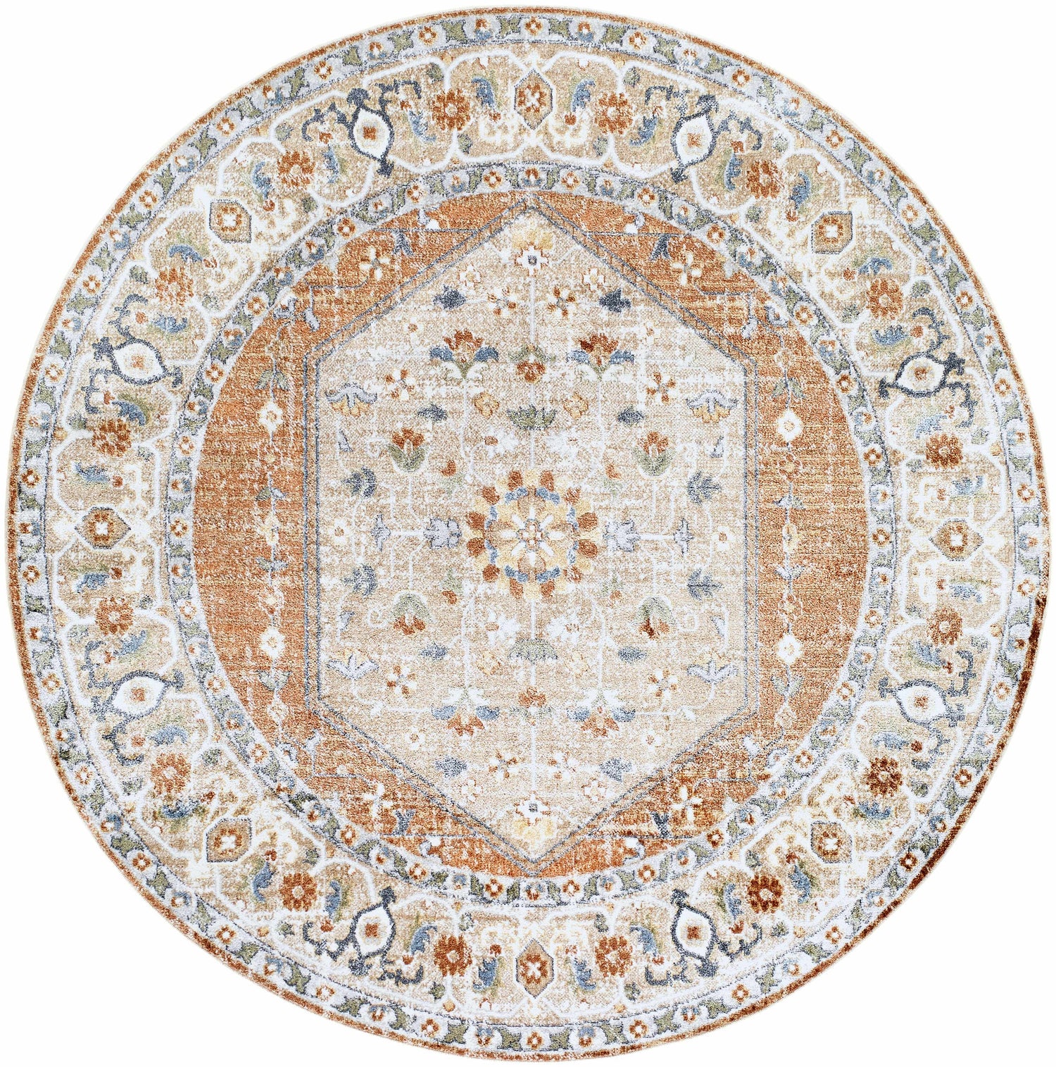 Gael Rust Boutique Washable Rug
