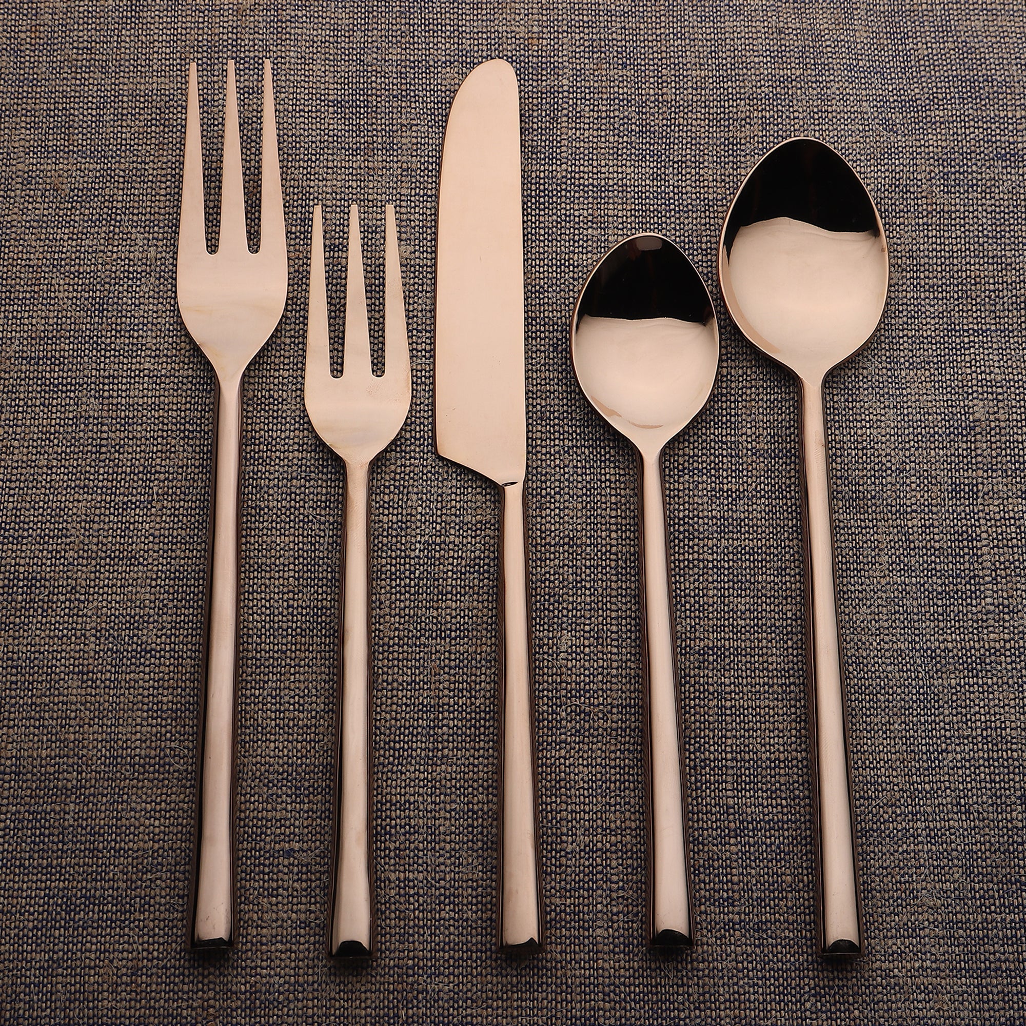 Sundance 5 Pc. Flatware Set - Bronze, Gold