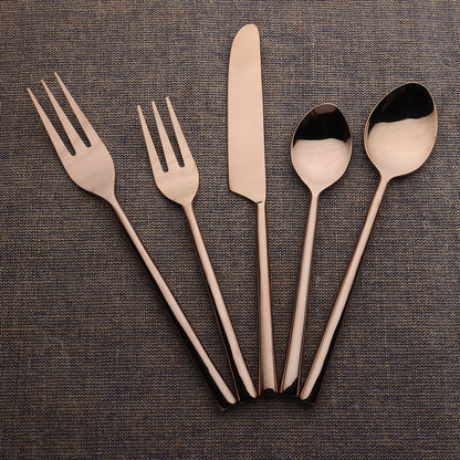 Sundance 5 Pc. Flatware Set - Bronze, Gold