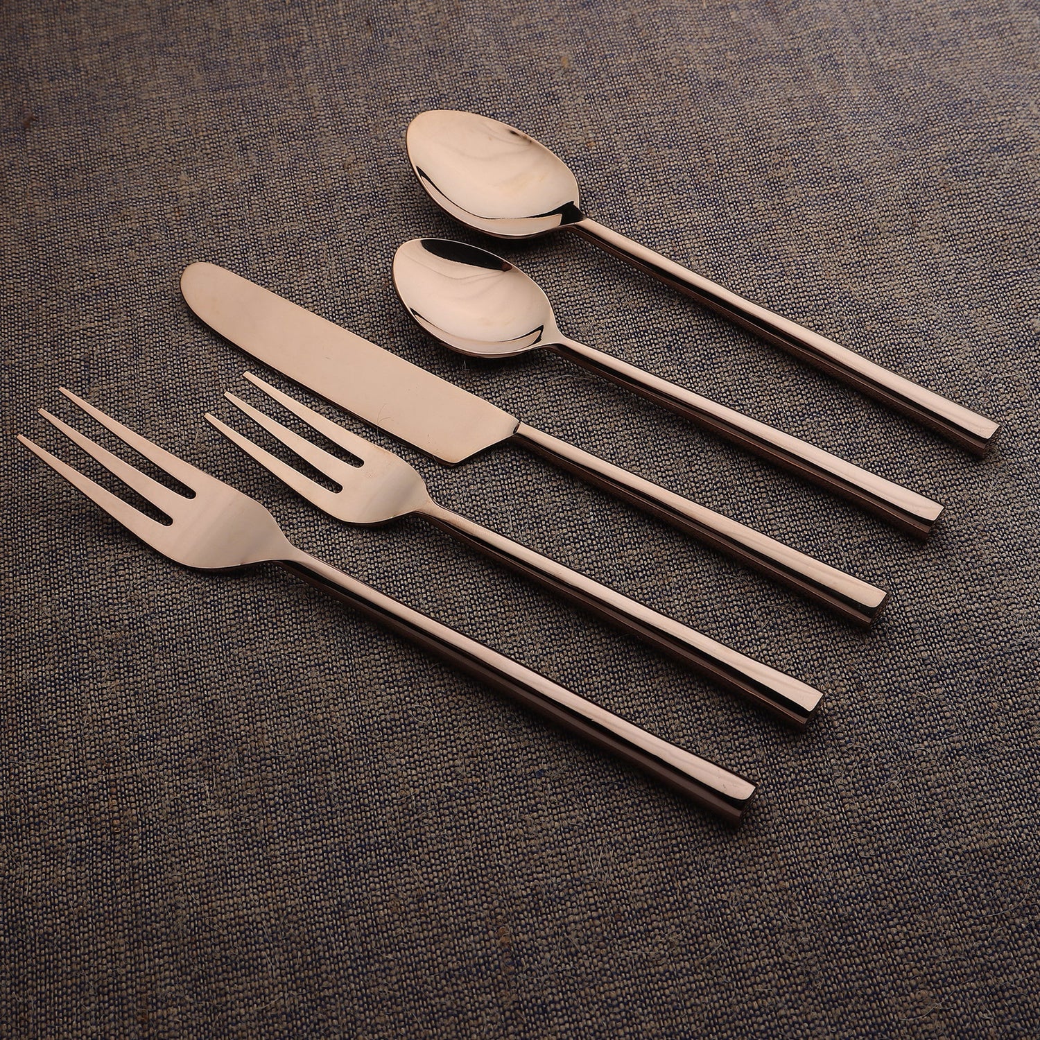 Sundance 5 Pc. Flatware Set - Bronze, Gold