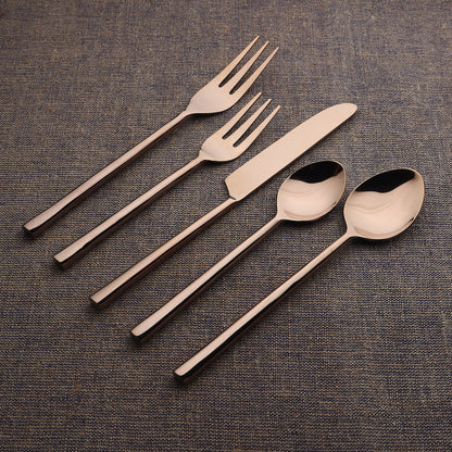 Sundance 5 Pc. Flatware Set - Bronze, Gold