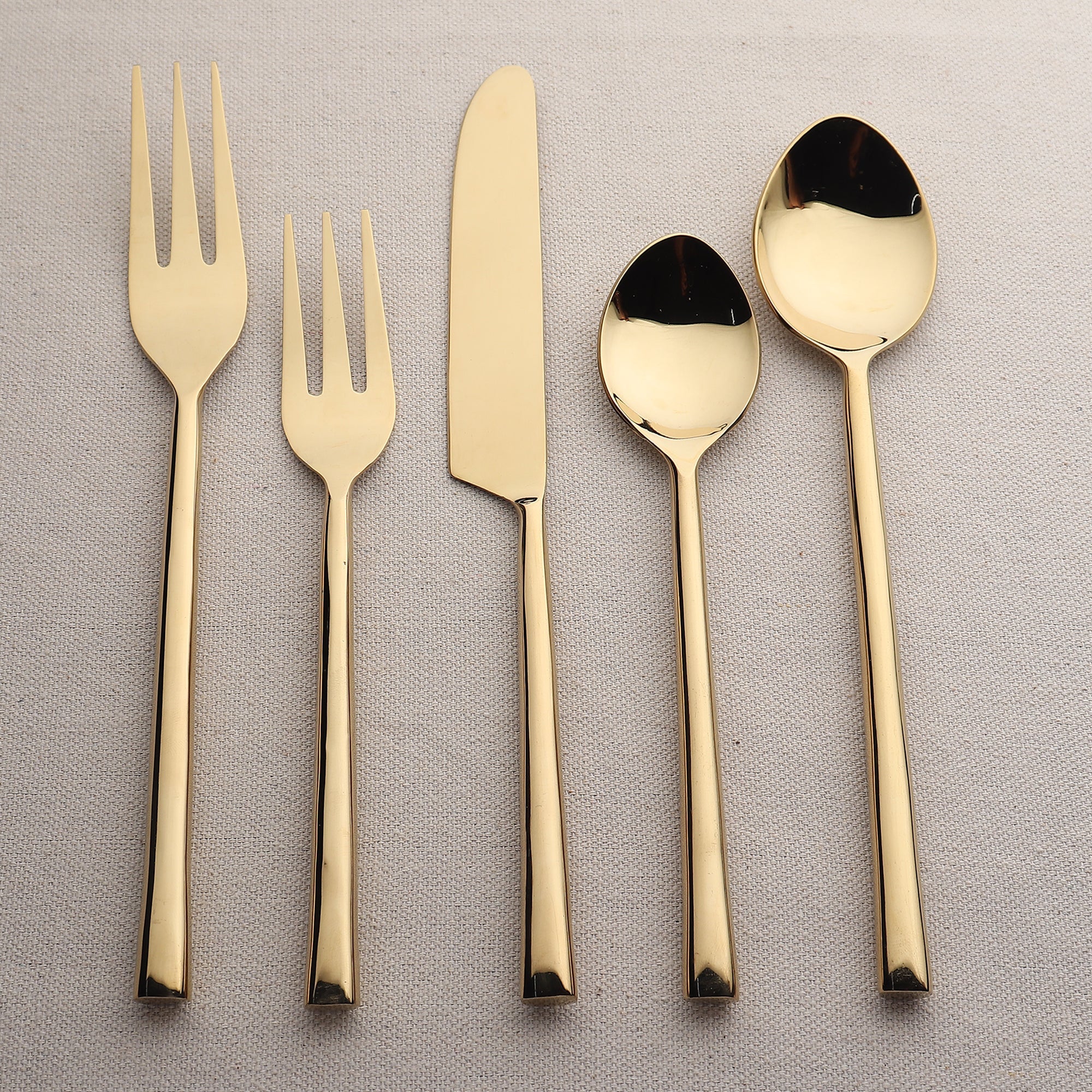 Sundance 5 Pc. Flatware Set - Bronze, Gold
