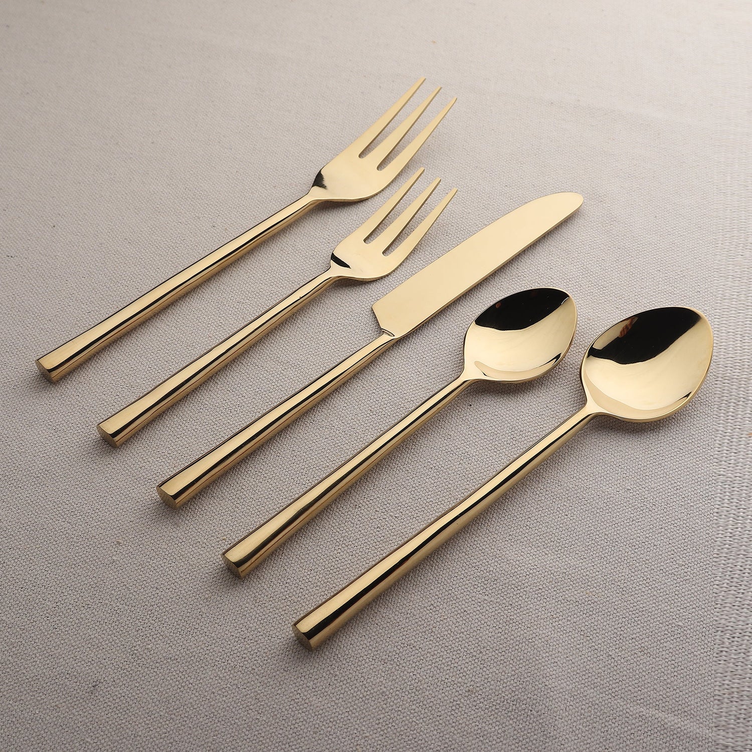 Sundance 5 Pc. Flatware Set - Bronze, Gold