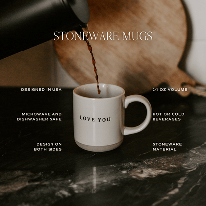 Forest 14 oz Cream Stoneware Coffee Mug