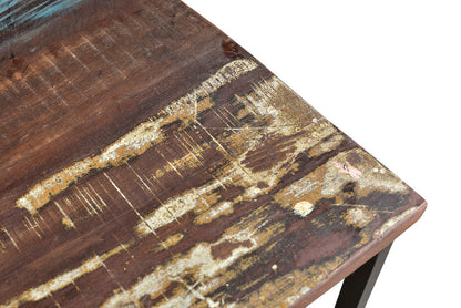 Timbergirl Old Reclaimed Wood and Metal Chair - Set of 2