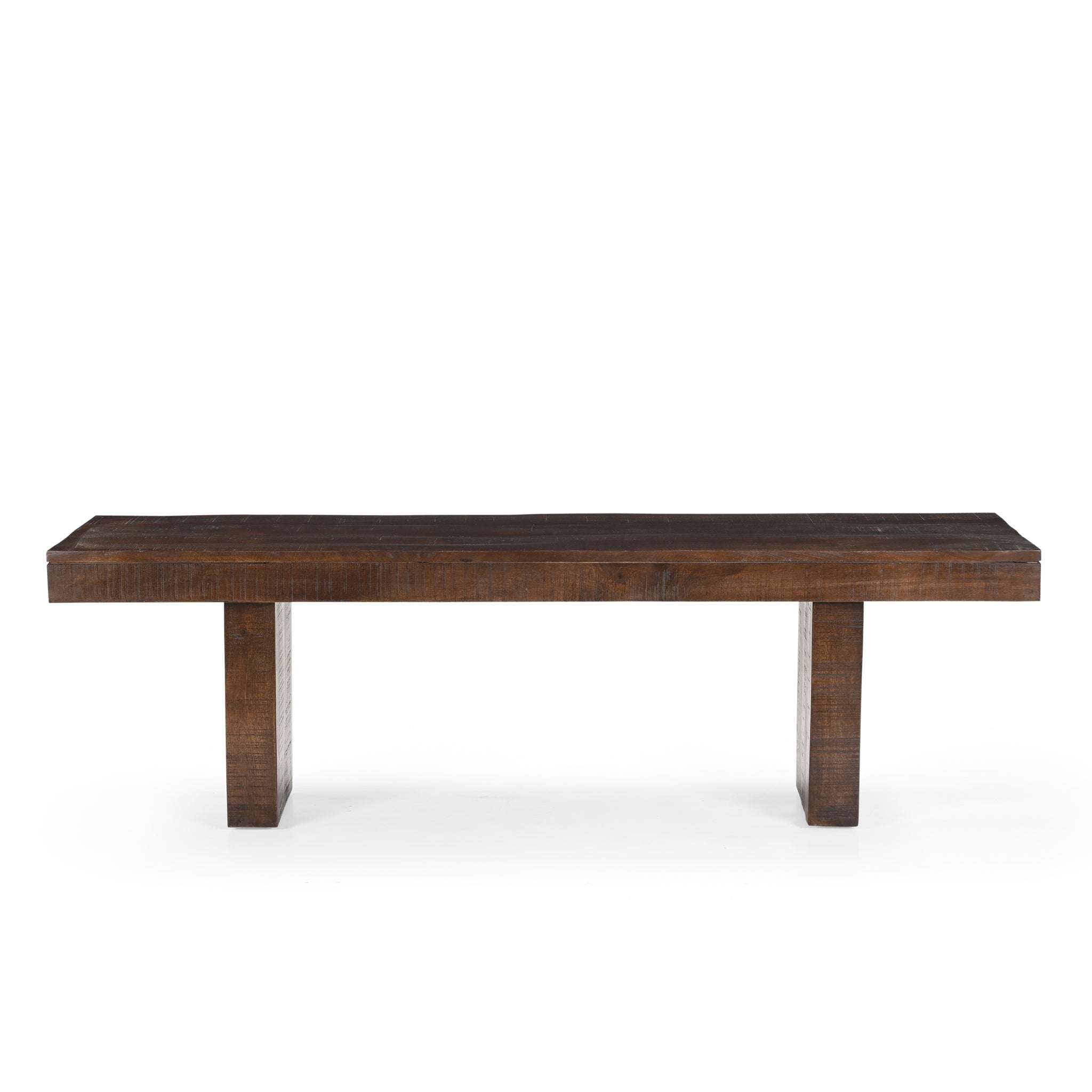 Solid Dark Walnut Mango Wood Bench -  60"
