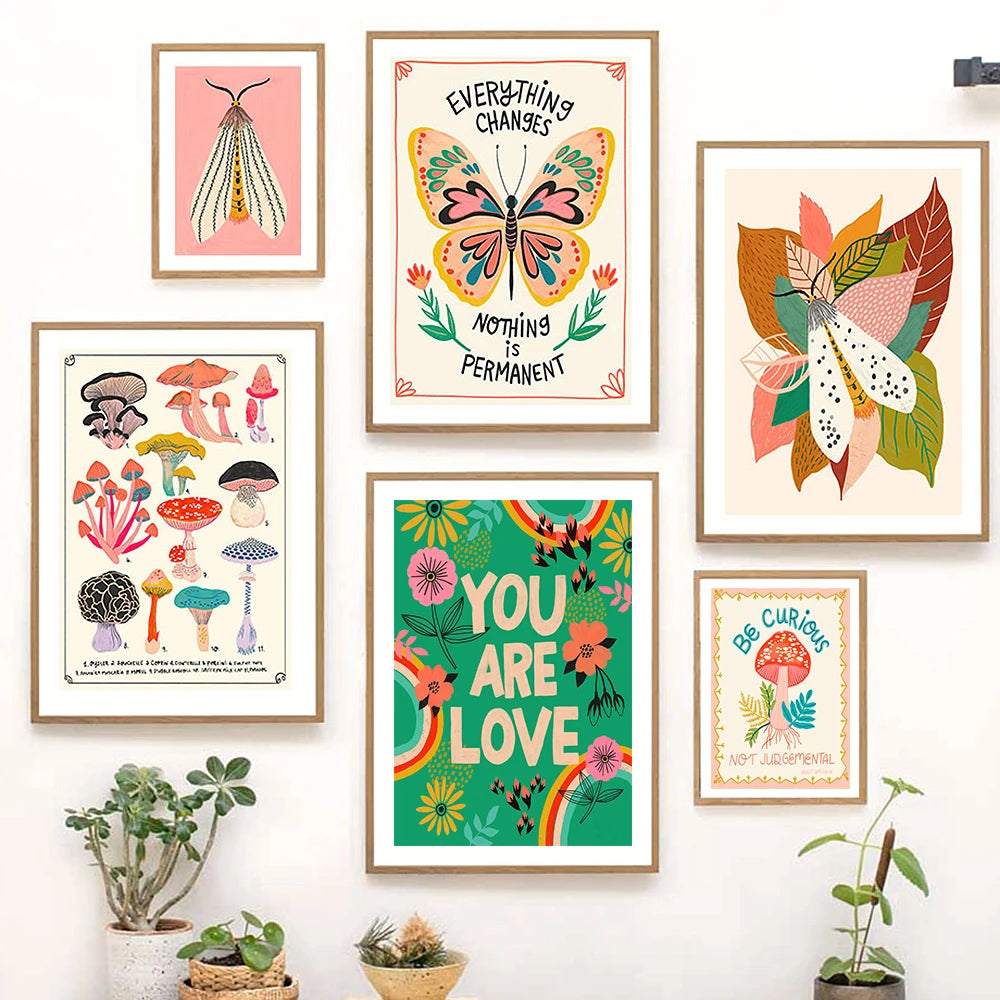 Colorful Butterfly Canvas Wall Decor