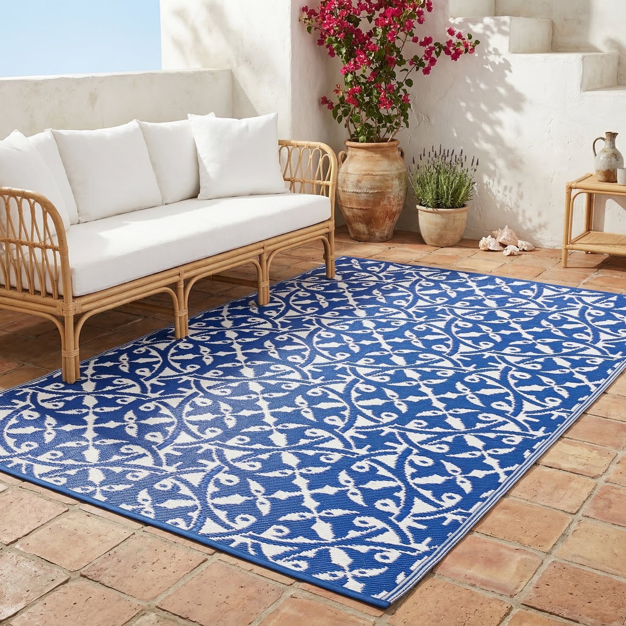 (SALE) San Juan - Dark Blue Reversible Outdoor Rug