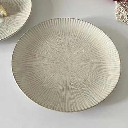 Nordic Stripe Ceramic Dinner Plates