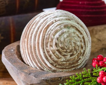 4" Velvet Decor Ball - Burgundy or Brige
