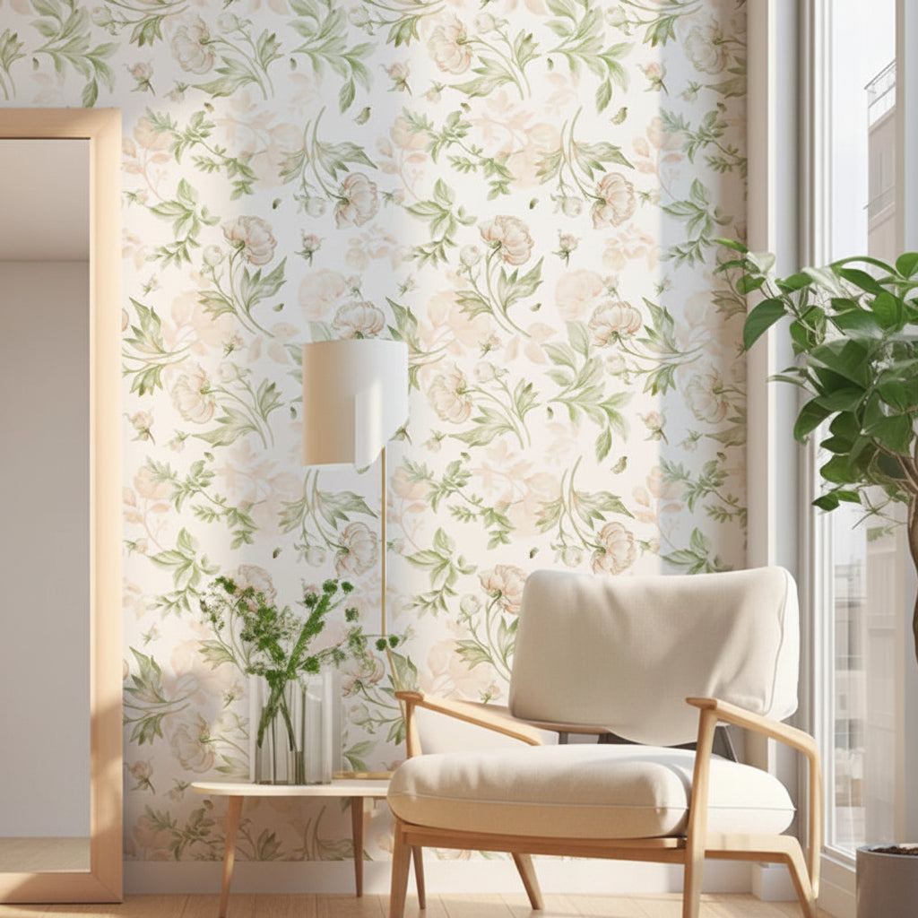 Pastoral Style Peel &amp; Stick Wallpaper in Green