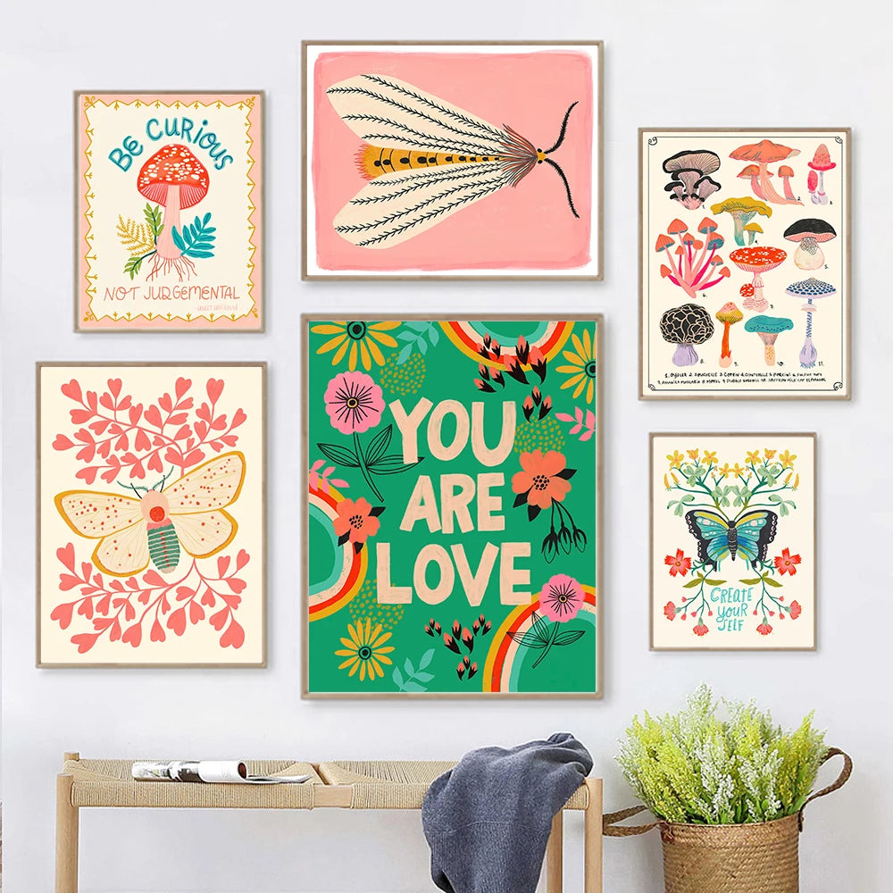 Colorful Butterfly Canvas Wall Decor